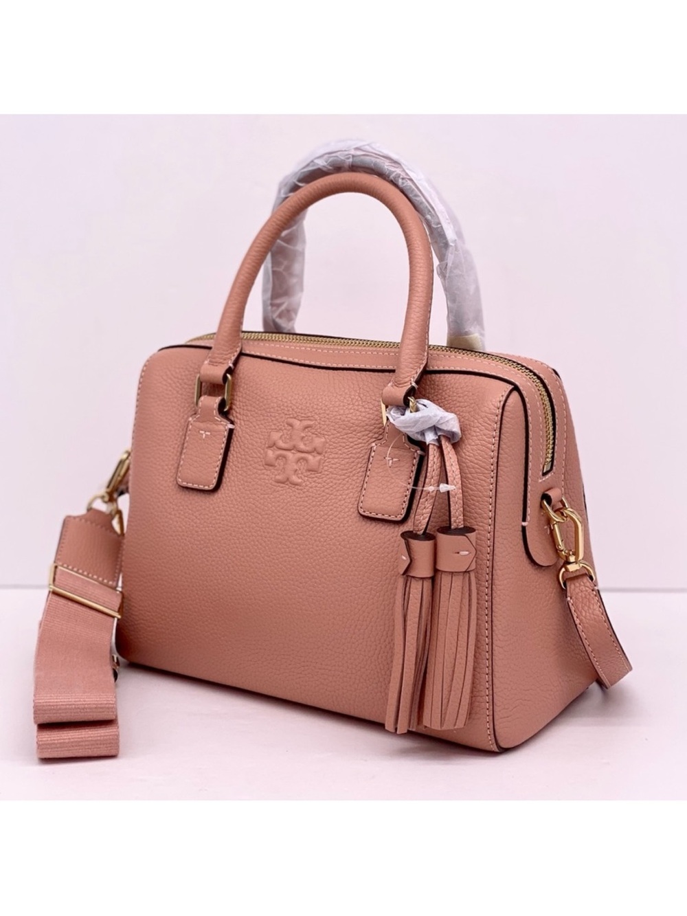 NeW! Tory Burch Thea Web Small Satchel Crossbody